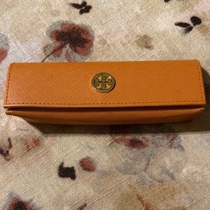 Tory Burch Orange Wallet with Gold Logo